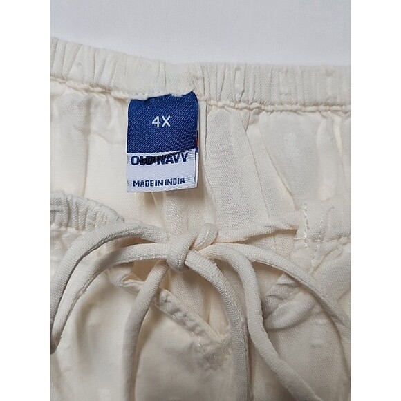 Old Navy Beige  Baby Doll Top Womens 4X  Round Neck  Spaghetti Strap Adjustable - Picture 2 of 2